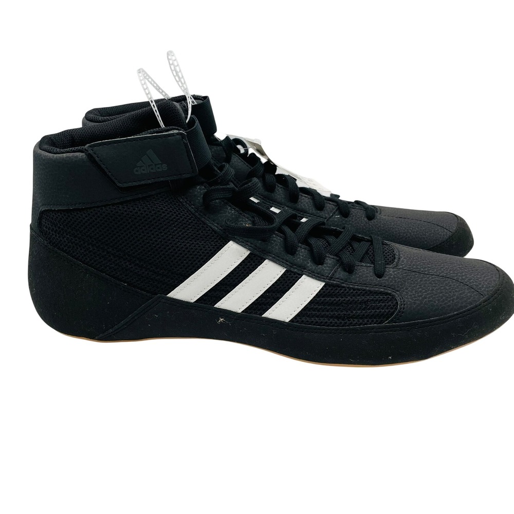 Adidas Mens 16 HVC Wrestling Shoes Black White AQ3325 Combat MMA Boxing